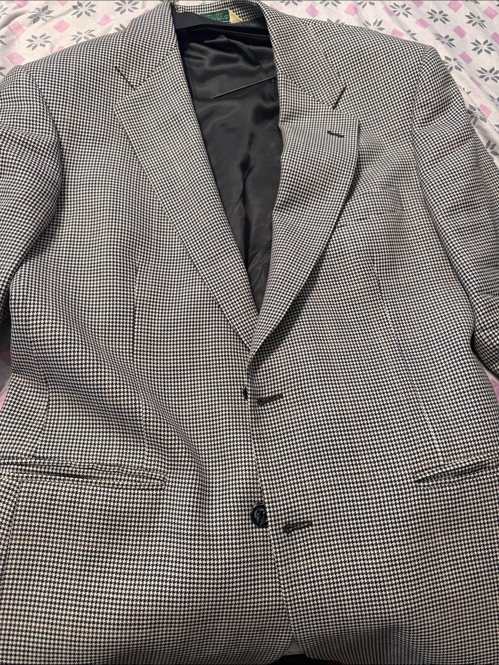 Evan Picone Black & White Houndstooth Sport Coat